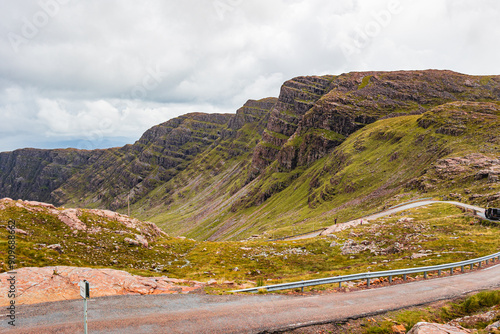 Beautiful landscape in Scottish highlands, moody weather