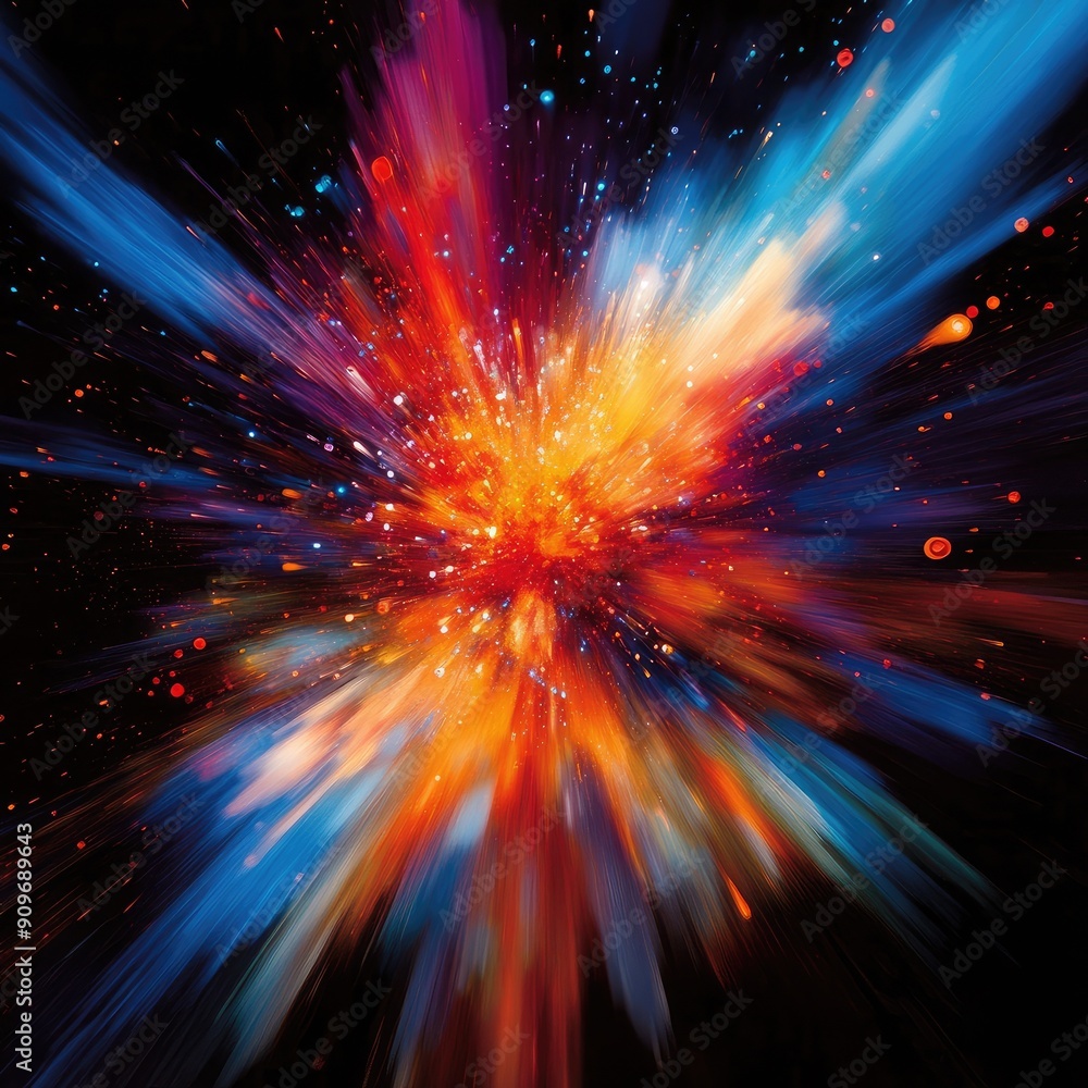 Abstract radiant color bursts, explosive and vibrant Abstract radiant color bursts, explosive and vibrant