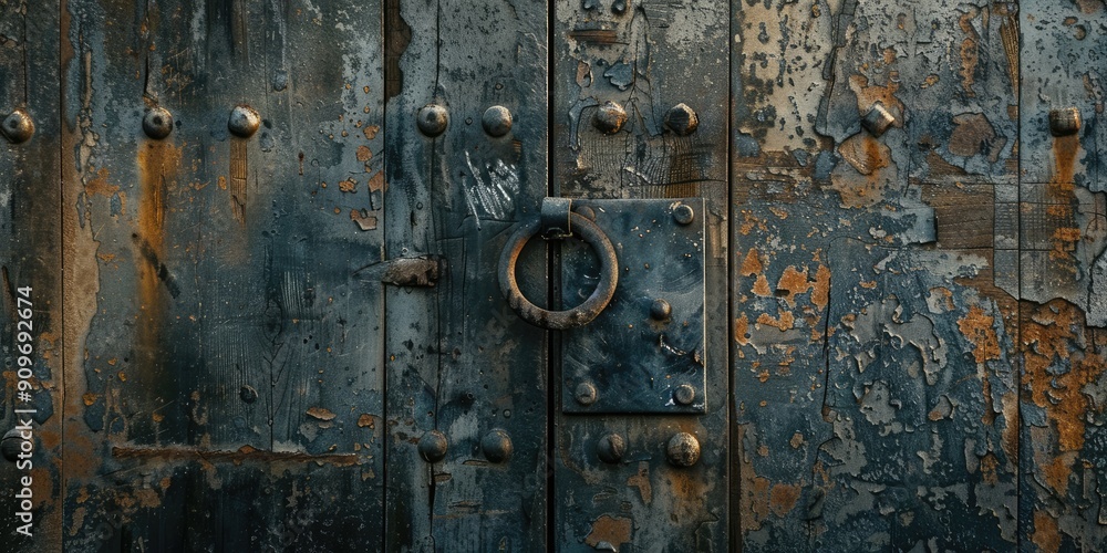Mysterious Dark Wooden Door with Rustic Texture Mysterious Dark Wooden Door with Rustic Texture