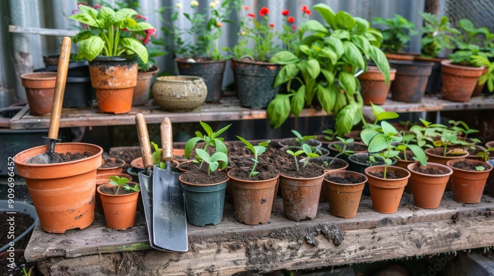 Planning outdoor projects and gardening tasks, preparing tools and spaces for planting season Planning outdoor projects and gardening tasks, preparing tools and spaces for planting season