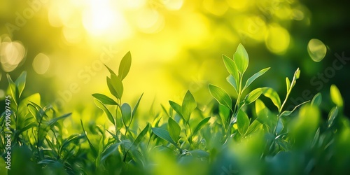 Sunlight Through Fresh Spring Leaves photo