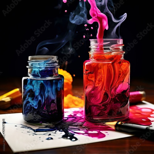 scented ink ink that is infused with a pleasant fragrance enhanc photo