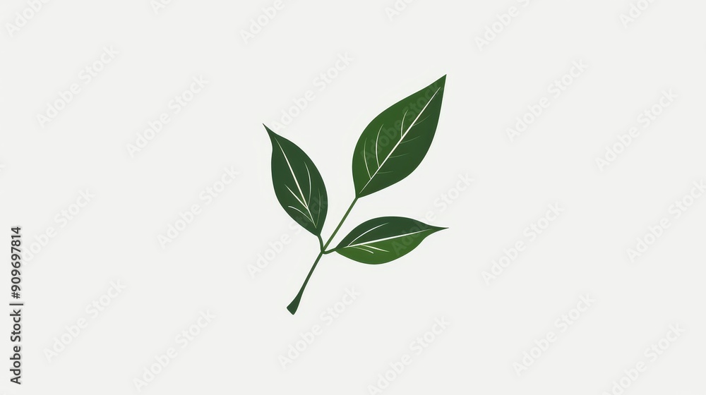 Simple green leaf, minimalist 2D vector illustration, clean and basic design, plain and uncomplicated aesthetic Simple green leaf, minimalist 2D vector illustration, clean and basic design, plain and uncomplicated aesthetic