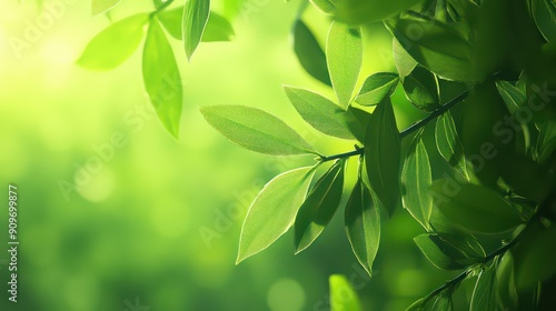 Sunlight Through Fresh Spring Leaves photo