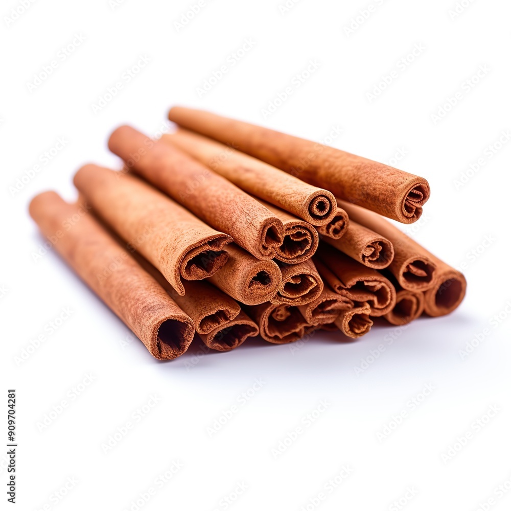 cinnamon sticks, isolated on a white background, cinnamon sticks, isolated on a white background,