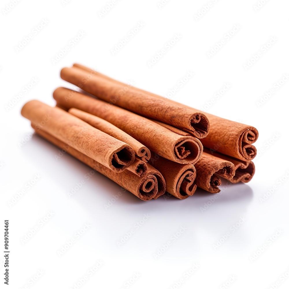 cinnamon sticks, isolated on a white background, cinnamon sticks, isolated on a white background,