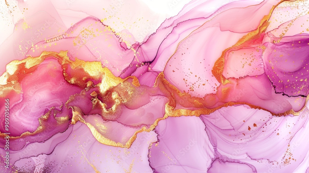 Soft Pink and Gold Alcohol Ink Texture, Isolated on White Background, Ideal for Creative Projects and Designs Generative AI Soft Pink and Gold Alcohol Ink Texture, Isolated on White Background, Ideal for Creative Projects and Designs Generative AI