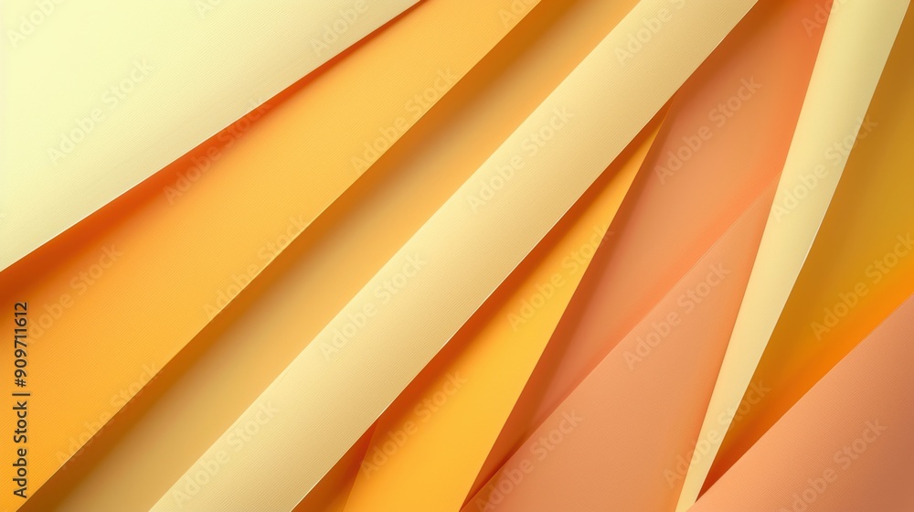 Flat paper cut overlapping angular geometric shapes with soft shadows in soft shades of light orange. Flat paper cut overlapping angular geometric shapes with soft shadows in soft shades of light orange.