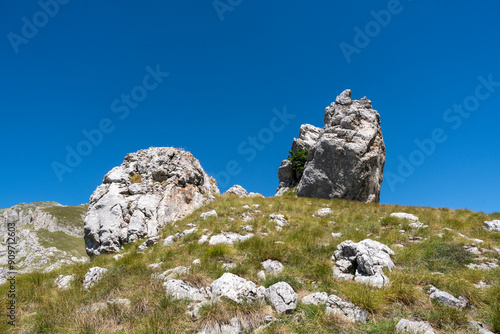 Majestic summer day in the Durmitor National park. Village Zabljak, Montenegro, Balkans, Europe. Scenic image of popular travel destination. Discover the beauty of earth. Hiking nature destination