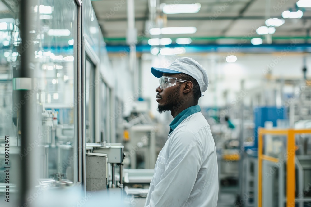 Portrait of a factory production supervisor ensuring compliance with regulations, Generative AI Portrait of a factory production supervisor ensuring compliance with regulations, Generative AI