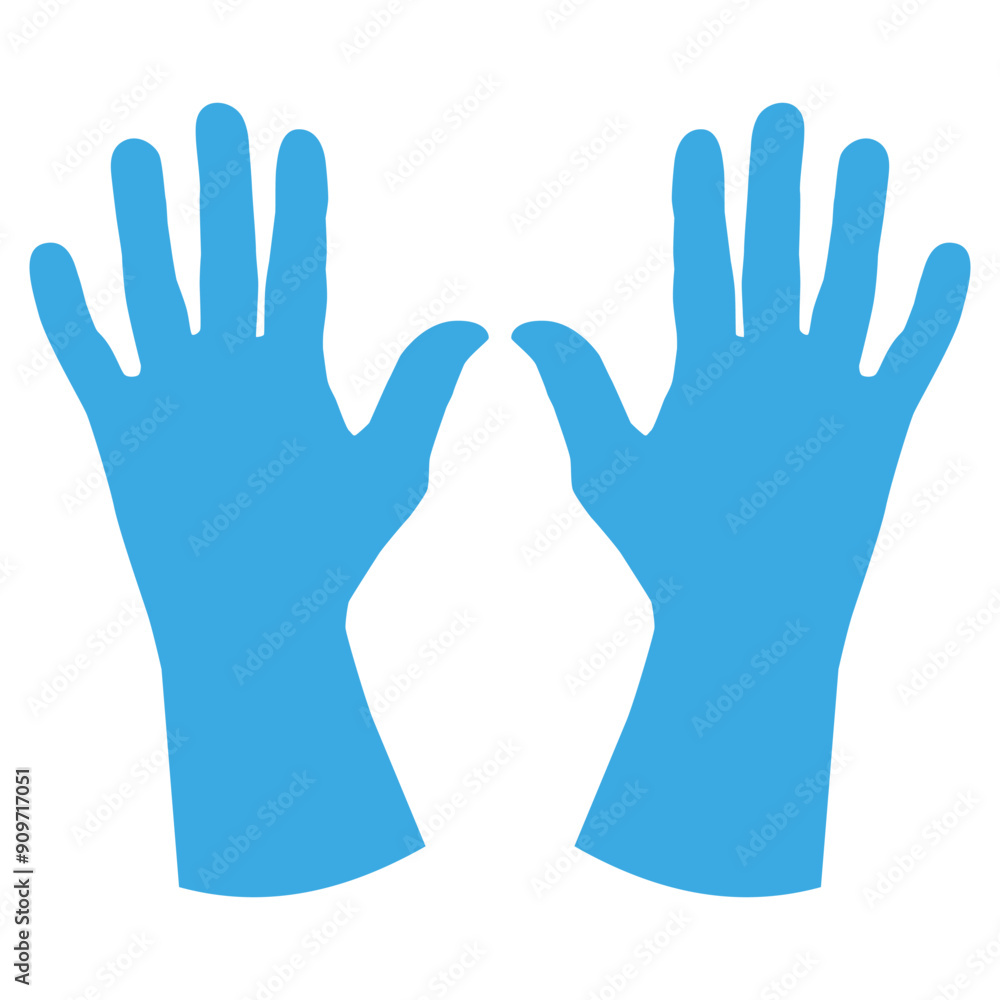 Disposable gloves vector cartoon illustration isolated on a white background. Disposable gloves vector cartoon illustration isolated on a white background.