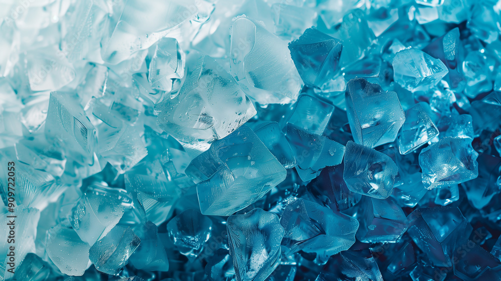 Abstract Close-Up of Blue Ice Cubes Wallpaper Abstract Close-Up of Blue Ice Cubes Wallpaper