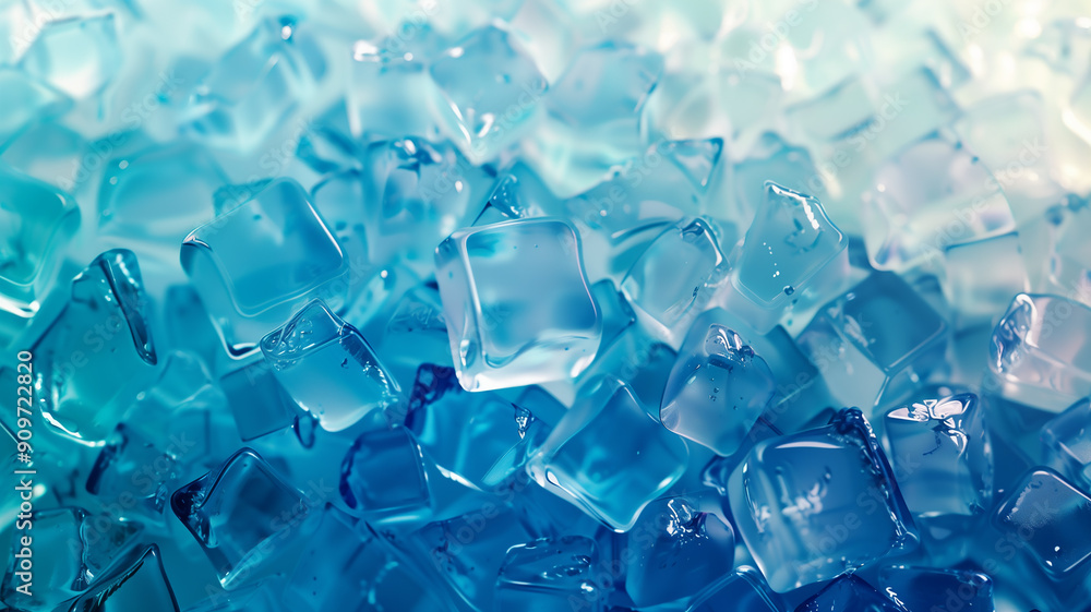 Abstract Close-Up of Blue Ice Cubes Wallpaper Abstract Close-Up of Blue Ice Cubes Wallpaper