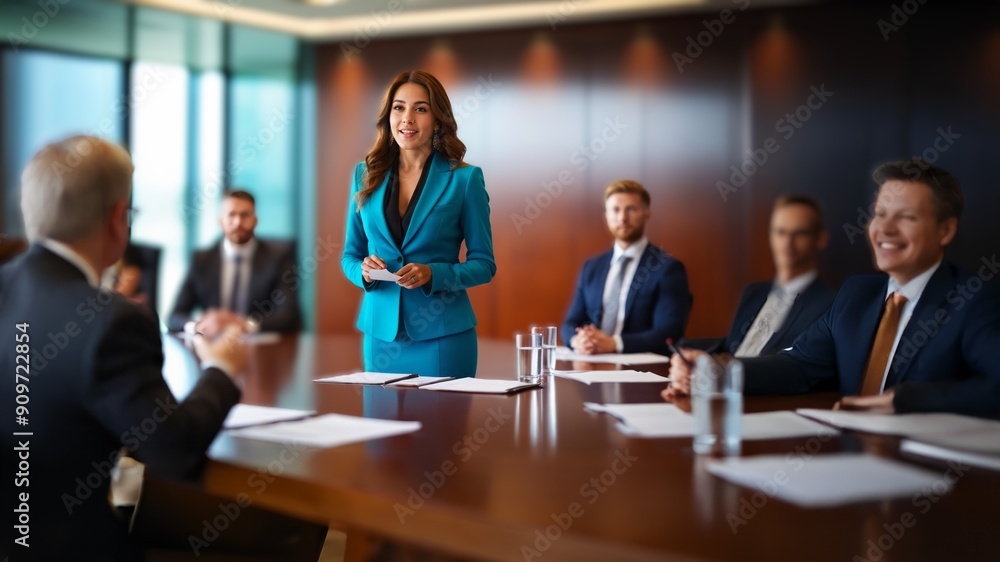 portrait of Business woman giving a speech in a boardroom meeting portrait of Business woman giving a speech in a boardroom meeting