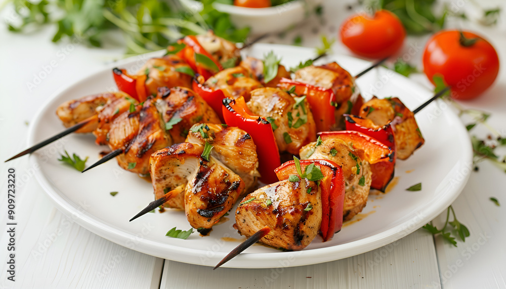 Chicken shish kebab with paprika Chicken shish kebab with paprika