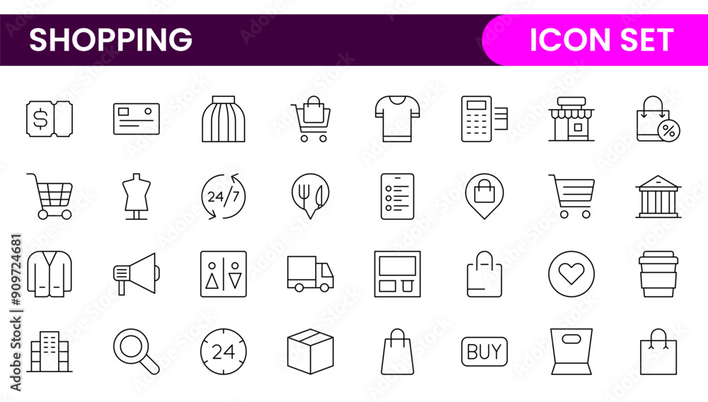 Set of shopping cart icons. Collection of web icons for online store, from various cart icons in various shapes. Shopping outline icon set. Set of shopping cart icons. Collection of web icons for online store, from various cart icons in various shapes. Shopping outline icon set.