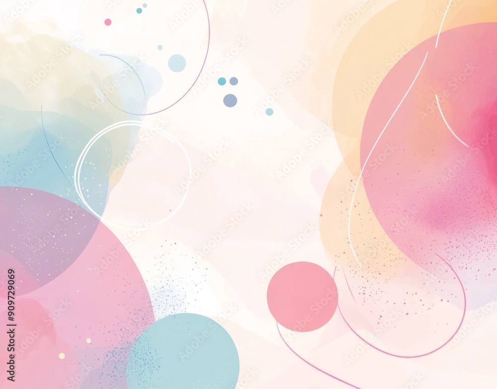 Abstract background with multicolored circles and lines. Abstract background with multicolored circles and lines.