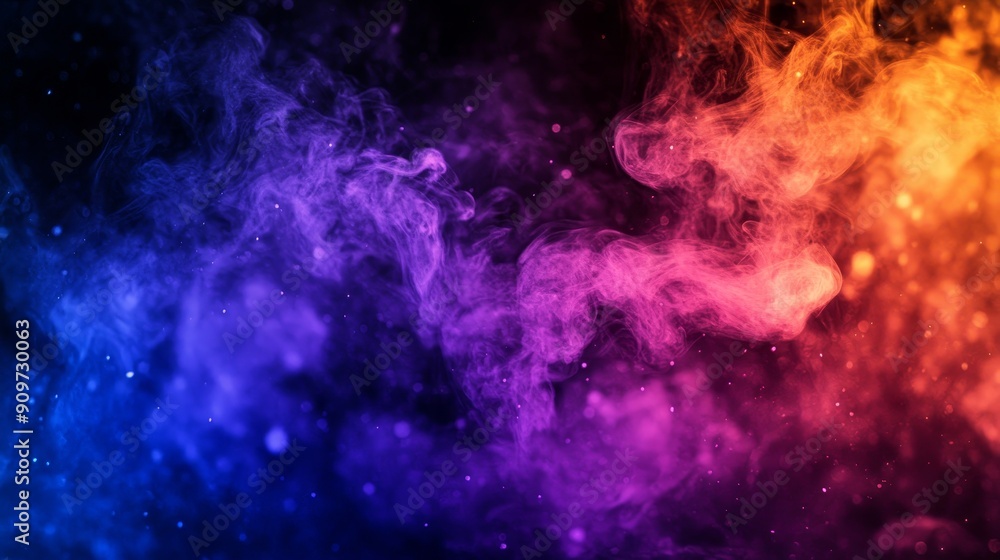 Abstract colorful smoke art on a dark background image. Abstract colorful smoke art on a dark background image.