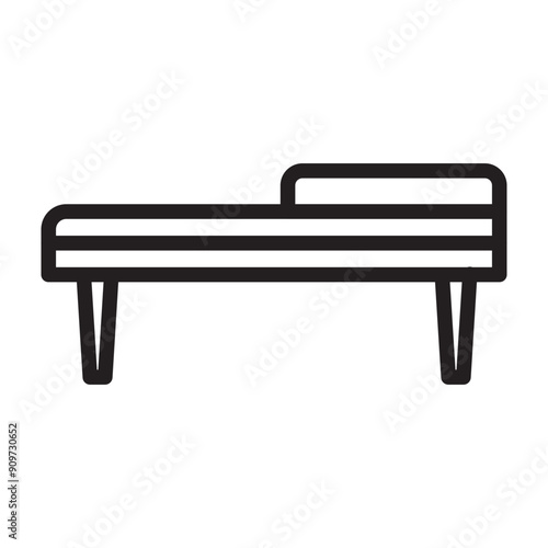 Day Bed Vector Line Icon Design