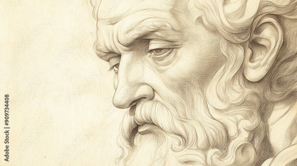 Biblical Illustration: Close-Up of Moses' Deep Emotion Singing The Song of Moses in Deuteronomy - Bible Wall Art with Beige Background for Spiritual Reflection Biblical Illustration: Close-Up of Moses' Deep Emotion Singing The Song of Moses in Deuteronomy - Bible Wall Art with Beige Background for Spiritual Reflection