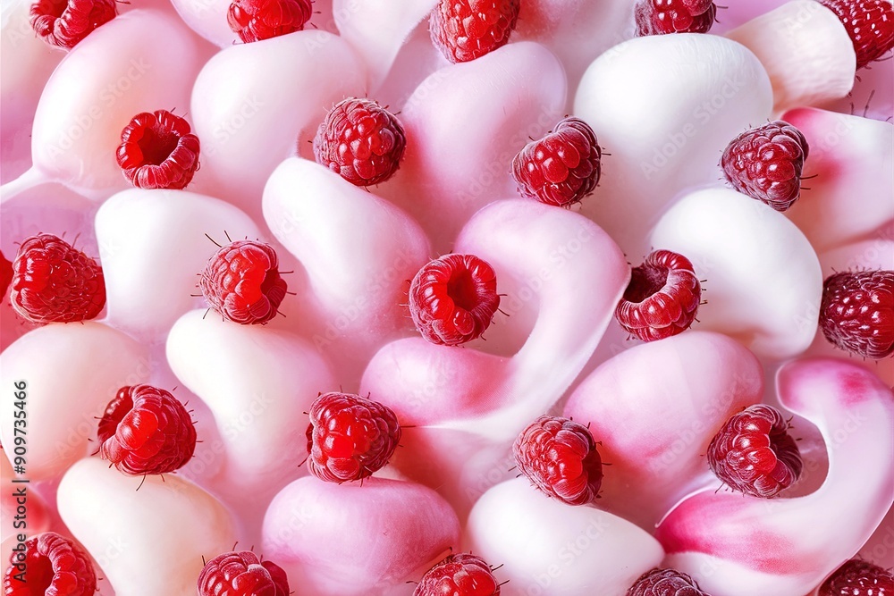A close up of a bunch of raspberries and a white background A close up of a bunch of raspberries and a white background