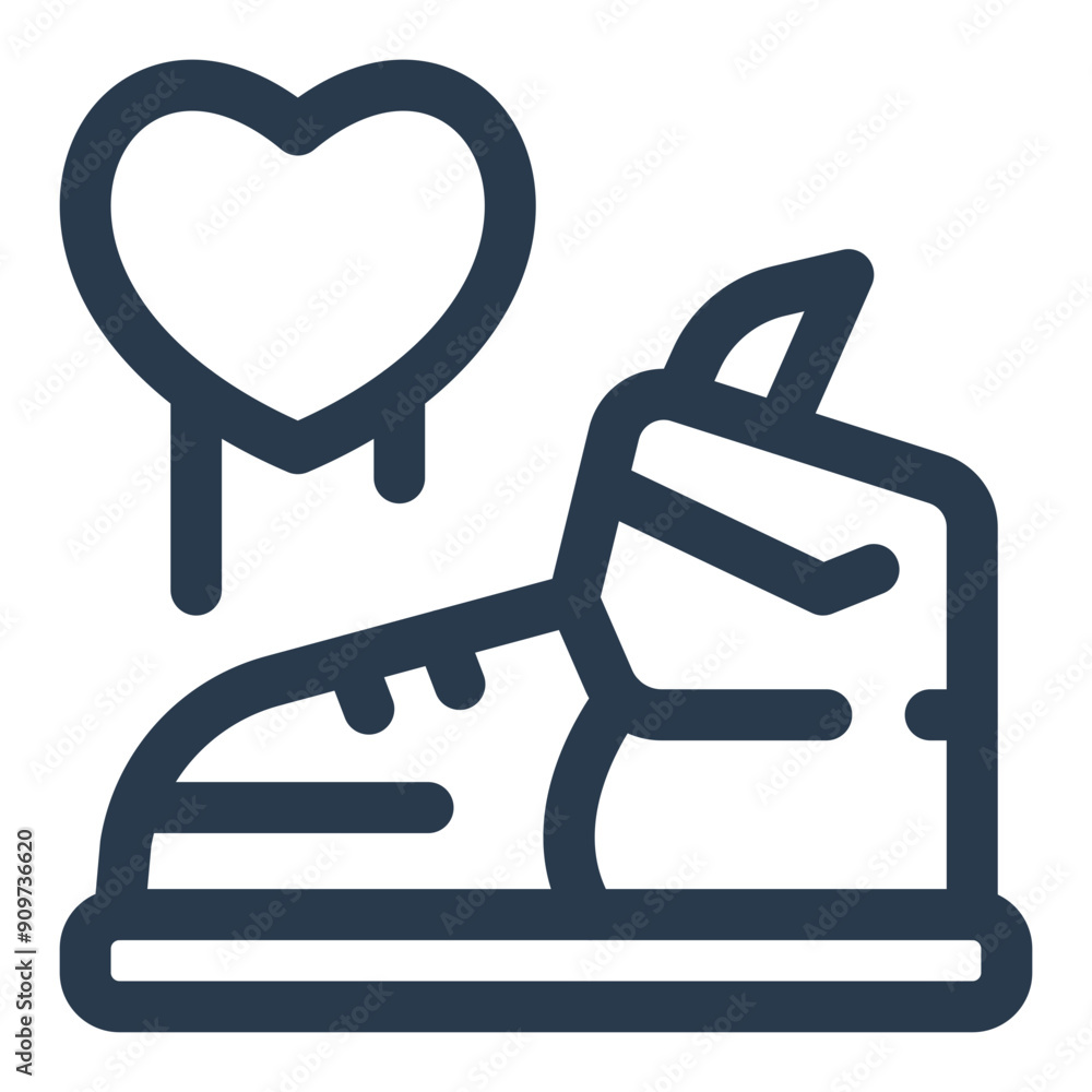 Graffiti Sneaker with Heart Design Graffiti Sneaker with Heart Design