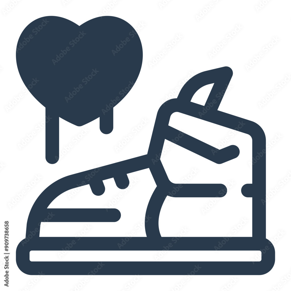 Fotografie Graffiti Sneaker with Heart Design
