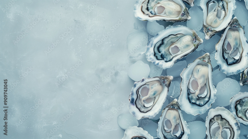 Fresh Oysters on Ice with Copy Space
Fresh Oysters on Ice with Copy Space