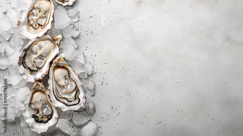 Fresh Oysters on Ice with Copy Space
Fresh Oysters on Ice with Copy Space