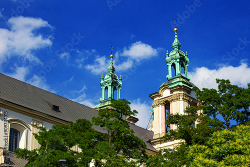 Fotografija Towers of Skalka church and Pauline monastery in Krakow, Poland.