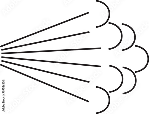 Spray icon. Water, perfume or gas pictogram, humidifier vapor, Cloud hairspray deodorant or shower drops, nasal spray, aerosol fluid sprinkle vector illustration isolated on transparent background.