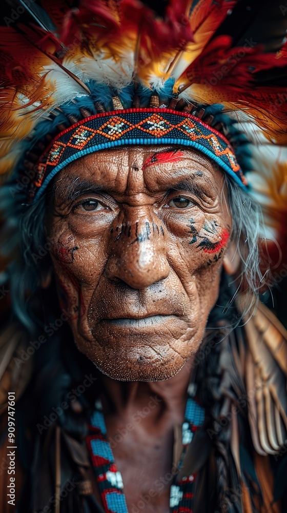 photo, portrait of a native Indonesian tribe, front view, intricate detail, taken with IMAX Laser with generative ai photo, portrait of a native Indonesian tribe, front view, intricate detail, taken with IMAX Laser with generative ai