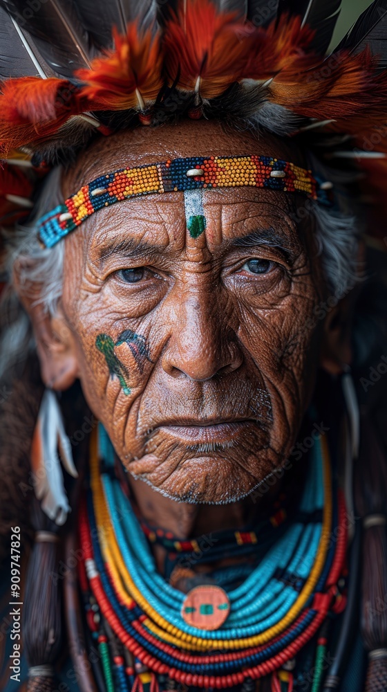 photo, portrait of a native Indonesian tribe, front view, intricate detail, taken with IMAX Laser with generative ai photo, portrait of a native Indonesian tribe, front view, intricate detail, taken with IMAX Laser with generative ai