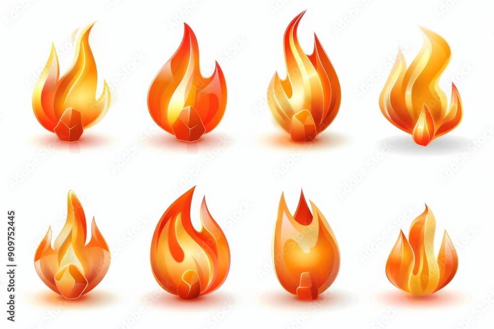 Fire icon, flame bonfire sign, campfire symbol, 3d realistic burn graphic element, fire emblem, grill pictogram Fire icon, flame bonfire sign, campfire symbol, 3d realistic burn graphic element, fire emblem, grill pictogram