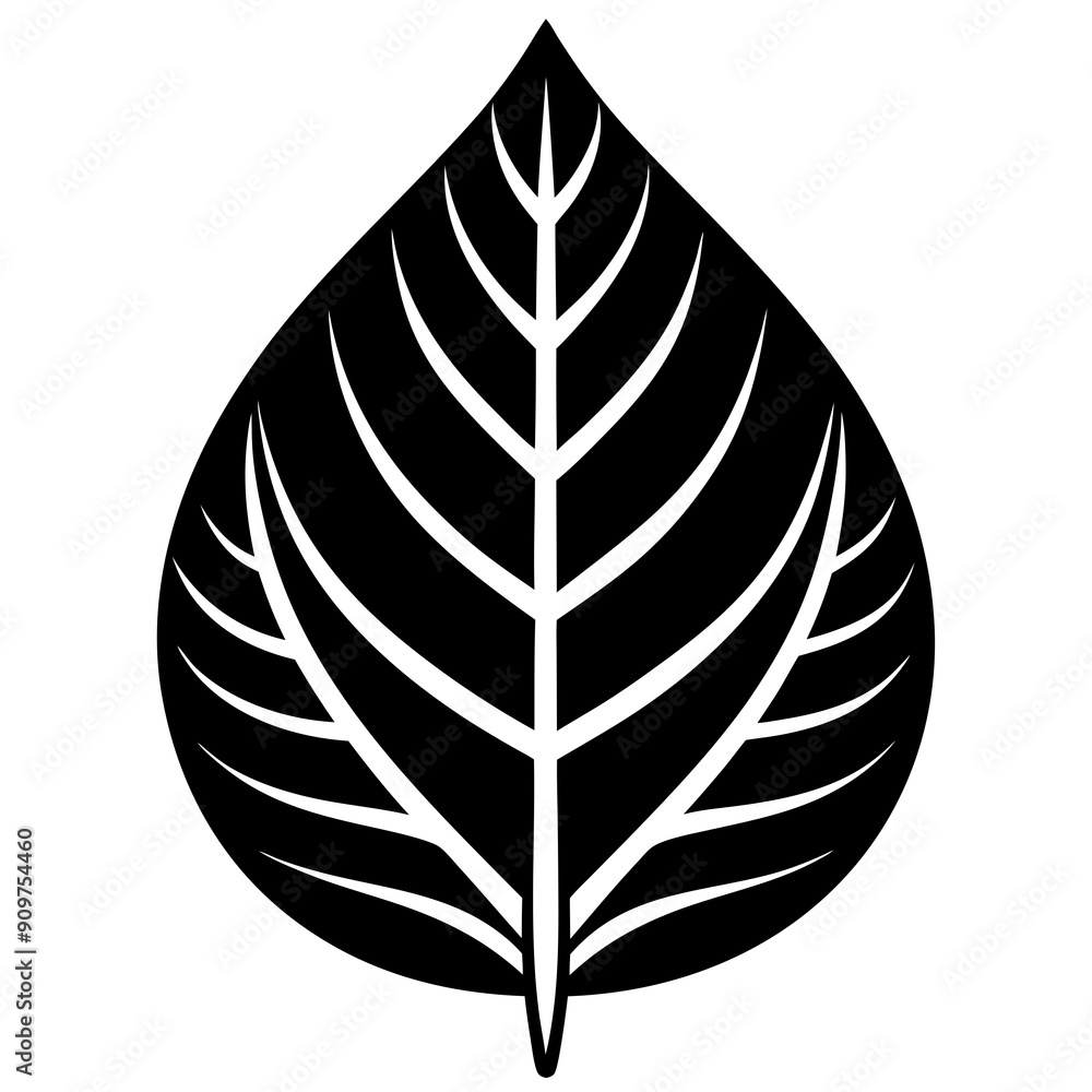 black and white leaf icon black and white leaf icon