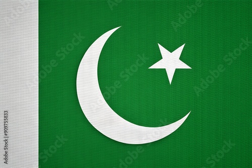 Pakistan Flag with decorative theme texture Happy Independence Day