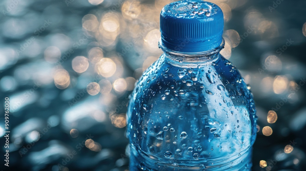 Close-Up Shot of Water Bottle with Droplets Close-Up Shot of Water Bottle with Droplets