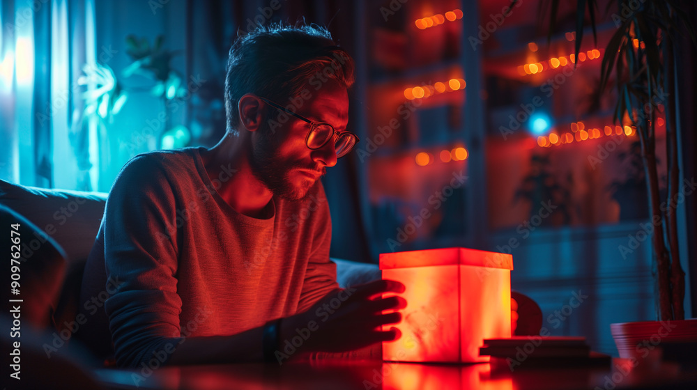 The lonely man is lost in the dark. His bright abilities are before him. But he didn't realize it. The lonely man is lost in the dark. His bright abilities are before him. But he didn't realize it.