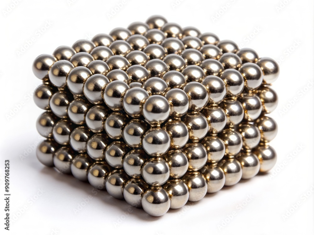 Intricately arranged neodymium magnet balls form a flawless hexagonal grid, showcasing the powerful attraction and precise arrangement of these strong magnetic spheres. Intricately arranged neodymium magnet balls form a flawless hexagonal grid, showcasing the powerful attraction and precise arrangement of these strong magnetic spheres.