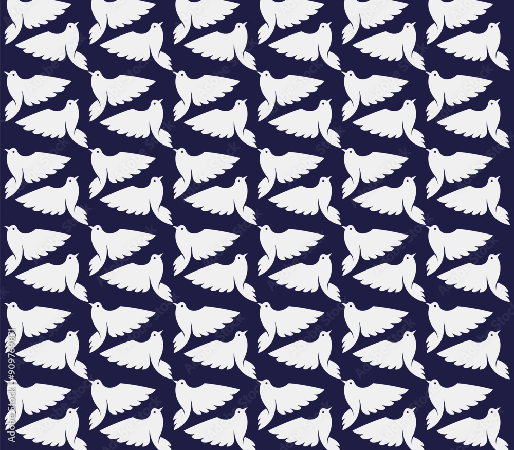 Fototapeta premium flying bird seamless pattern background