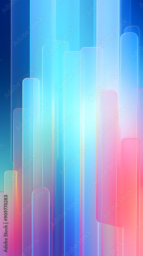 Digital holographic glass neon light abstract graphic poster background Digital holographic glass neon light abstract graphic poster background