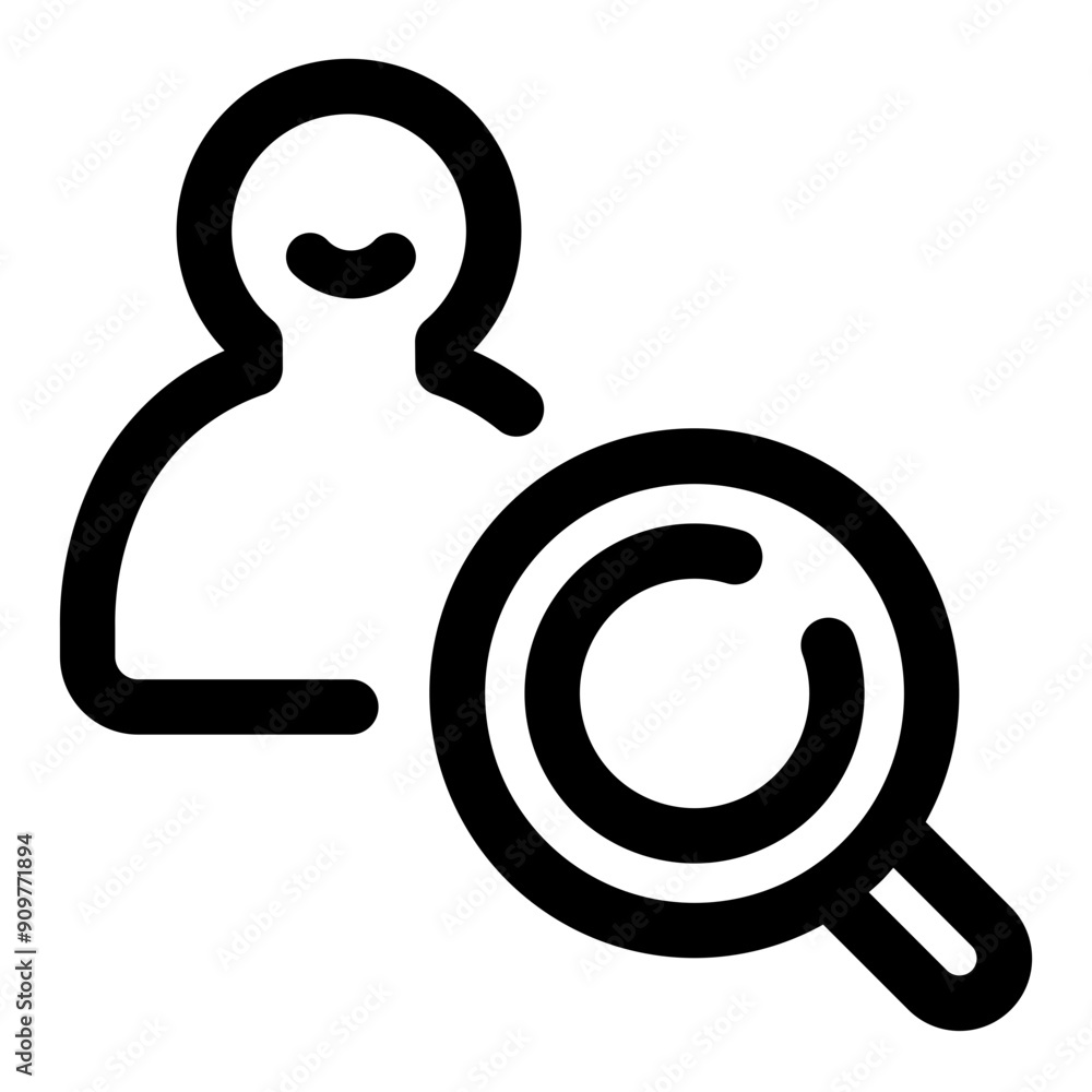 Human Resource icon vector, line style illustration. Human Resource icon vector, line style illustration.