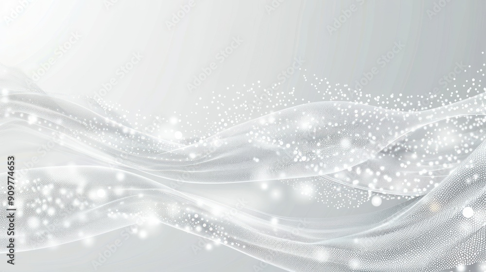 Abstract Silver and White Wavy Background Abstract Silver and White Wavy Background