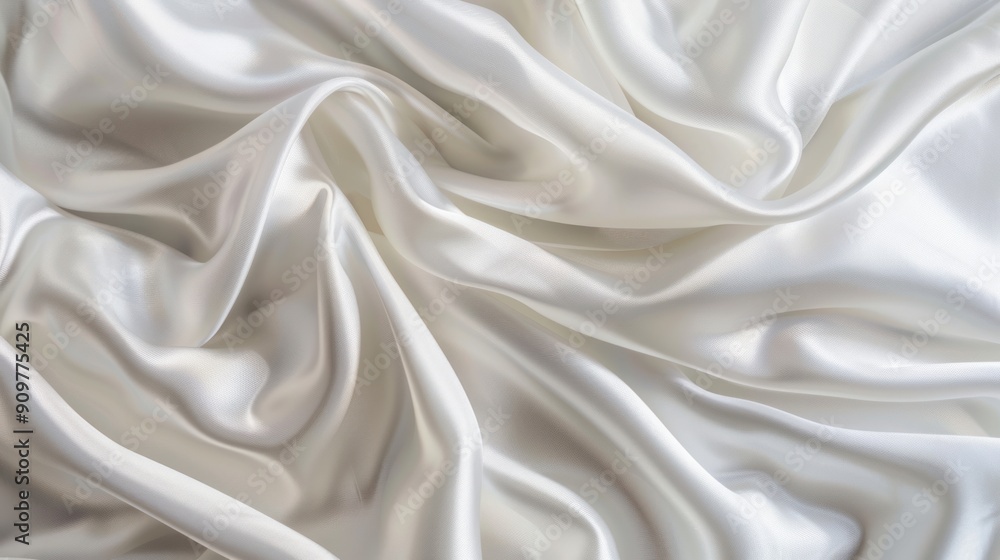 Obraz premium Soft White Fabric Draped and Flowing