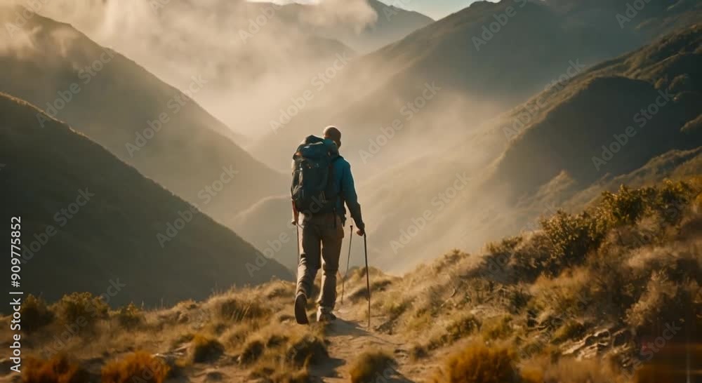 hiker in the mountains hiker in the mountains