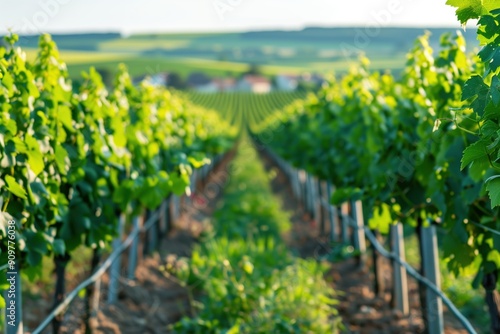 rows of vines