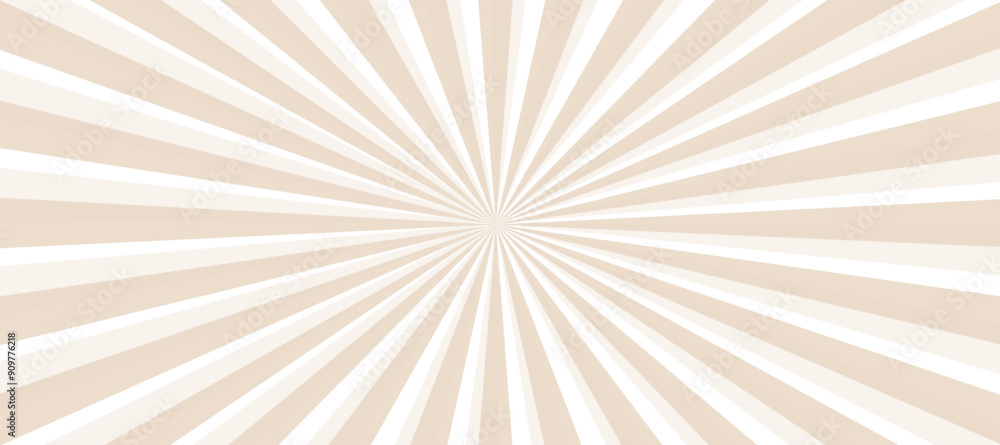 Fototapeta premium Beige and white sunburst background
