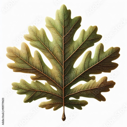 308 2 Oak Leaf A sturdy leaf with distinct lobes and rounded edg photo