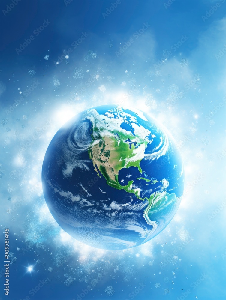background about World Ozone Day, 4k, photorealistic, copy-space with generative ai background about World Ozone Day, 4k, photorealistic, copy-space with generative ai