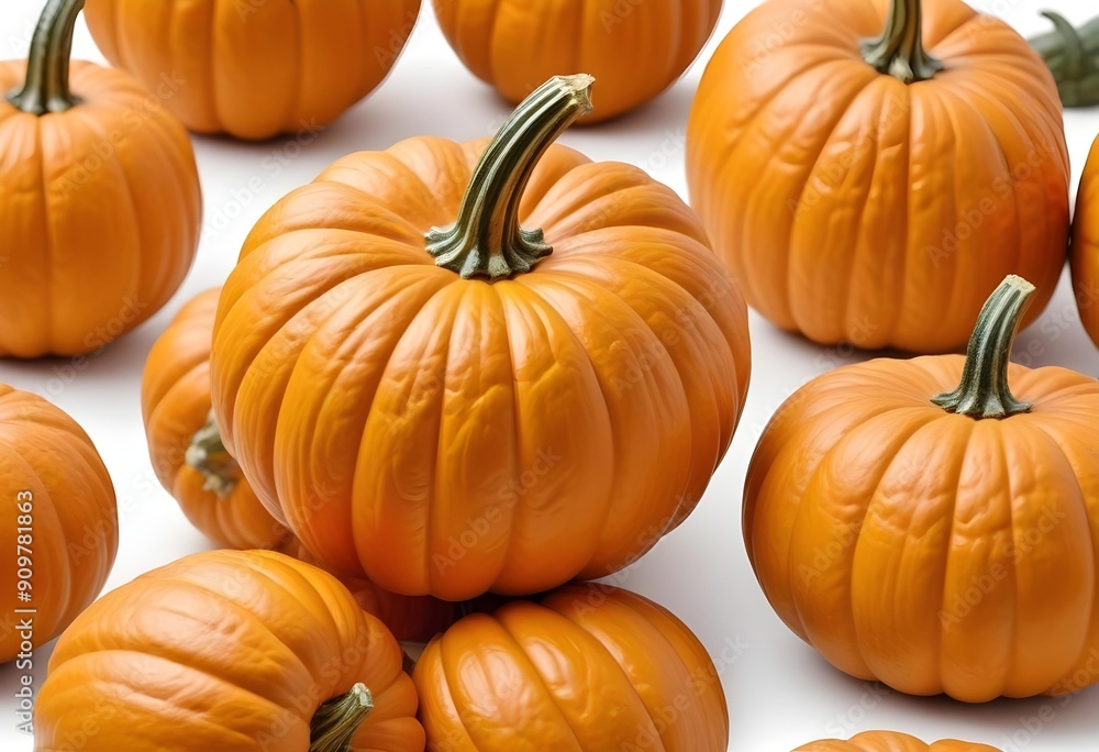 Pumpkin isolated on white background, full depth of field, ai Pumpkin isolated on white background, full depth of field, ai